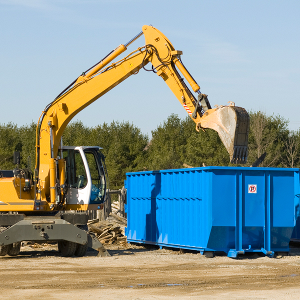 are there any restrictions on where a residential dumpster can be placed in Pampa